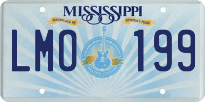 MS license plate LMO199