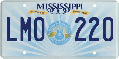 MS license plate LMO220