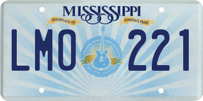MS license plate LMO221