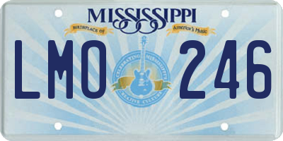 MS license plate LMO246