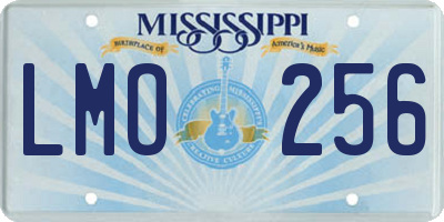 MS license plate LMO256