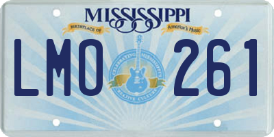 MS license plate LMO261