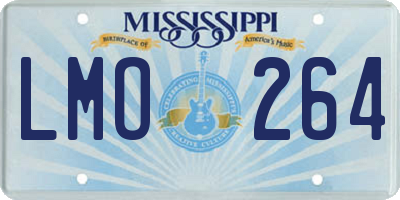 MS license plate LMO264