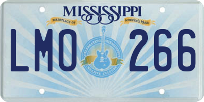 MS license plate LMO266