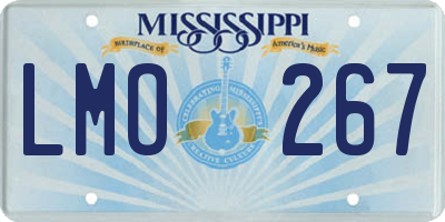 MS license plate LMO267