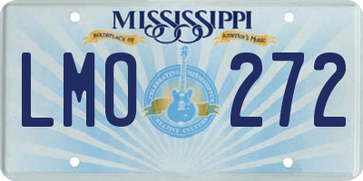 MS license plate LMO272