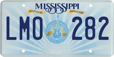 MS license plate LMO282
