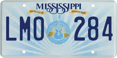MS license plate LMO284