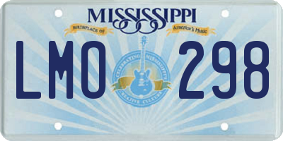 MS license plate LMO298