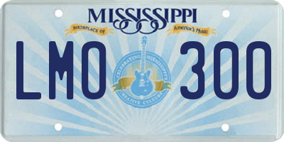 MS license plate LMO300