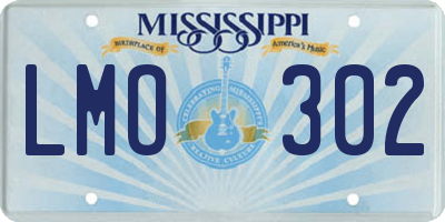 MS license plate LMO302