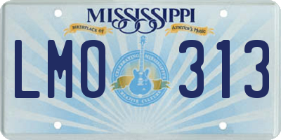MS license plate LMO313