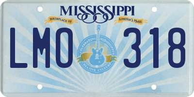 MS license plate LMO318