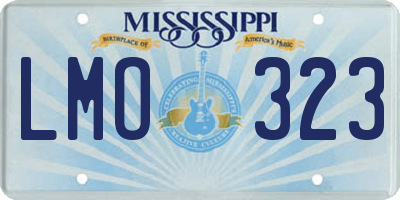 MS license plate LMO323