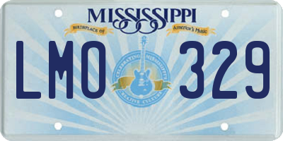 MS license plate LMO329