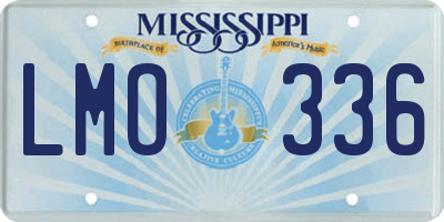 MS license plate LMO336