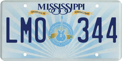 MS license plate LMO344