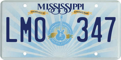 MS license plate LMO347
