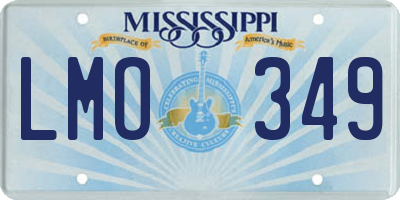 MS license plate LMO349