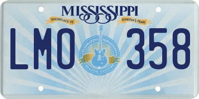 MS license plate LMO358
