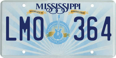 MS license plate LMO364