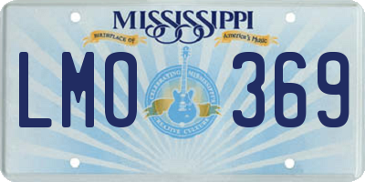 MS license plate LMO369