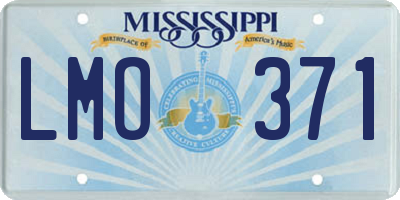 MS license plate LMO371