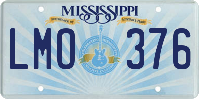 MS license plate LMO376
