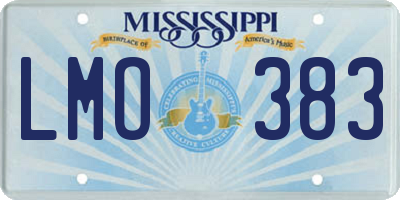 MS license plate LMO383