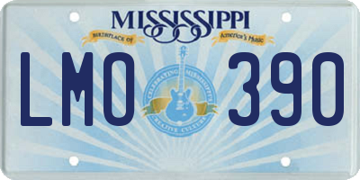 MS license plate LMO390