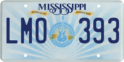 MS license plate LMO393