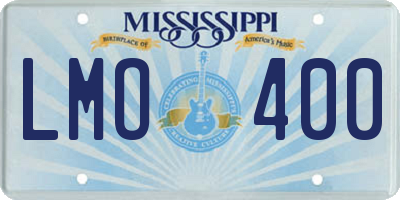 MS license plate LMO400