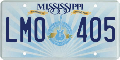 MS license plate LMO405