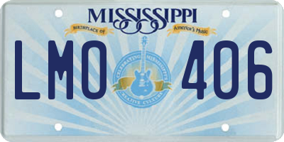 MS license plate LMO406