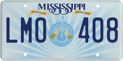 MS license plate LMO408