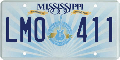 MS license plate LMO411
