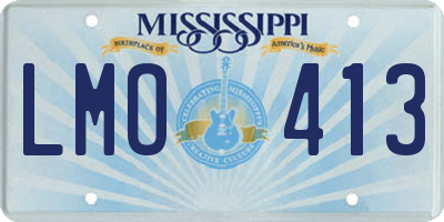 MS license plate LMO413