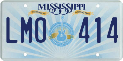 MS license plate LMO414