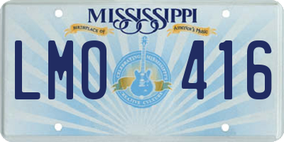 MS license plate LMO416