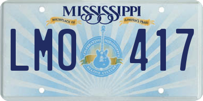 MS license plate LMO417