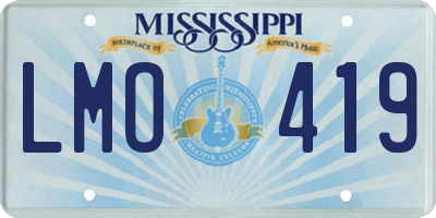 MS license plate LMO419