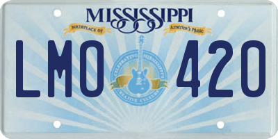 MS license plate LMO420
