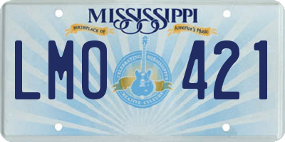 MS license plate LMO421