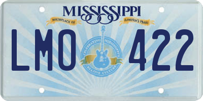 MS license plate LMO422