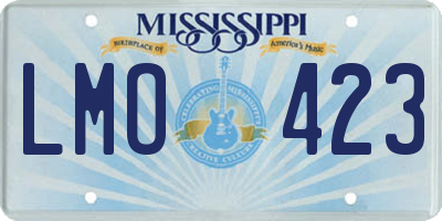 MS license plate LMO423