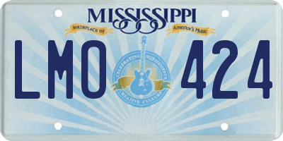 MS license plate LMO424