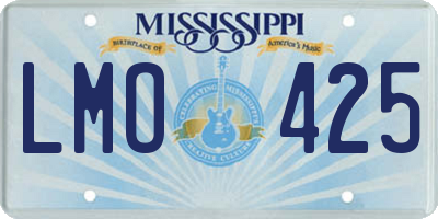 MS license plate LMO425