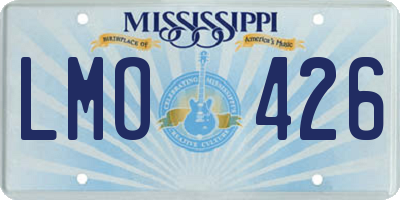 MS license plate LMO426