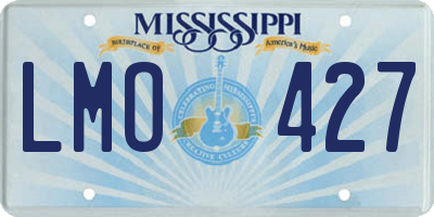 MS license plate LMO427