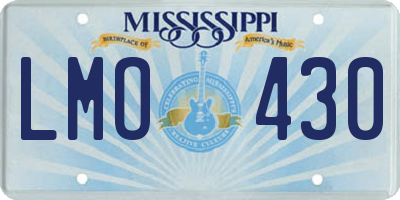 MS license plate LMO430